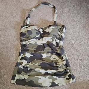 VENUS Camo Print Tankini Top